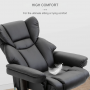 Massagefåtölj med Fotpall 145° Lutning Svart Läder