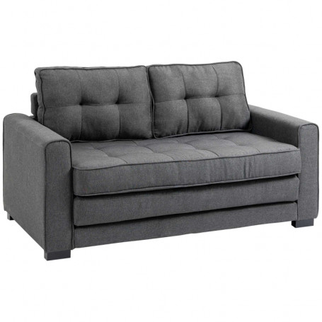 Bäddsoffa 2-sits hopfällbar soffa Grå