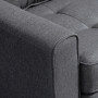 Bäddsoffa 2-sits hopfällbar soffa Grå