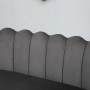 Elegant Loungesoffa 2-sits Glamour Sammet Grå