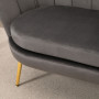 Elegant Loungesoffa 2-sits Glamour Sammet Grå