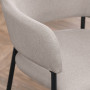 Matstolar 2-pack Metallram upp till 120 kg Beige Tyg