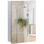 Badrum Spegelskåp Silver med 3 Hyllor Metallram 39 x 12 x 60 cm