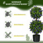 2-pack Konstväxt Lavendelträd i cementkruka 70 cm UV-beständig