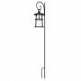 Trädgårdslampa Solcellsdriven, 6000K, 30 lm, H. 122 cm, Svart