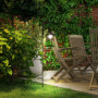 Trädgårdslampa Solcellsdriven, 6000K, 30 lm, H. 122 cm, Svart