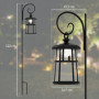 Trädgårdslampa Solcellsdriven, 6000K, 30 lm, H. 122 cm, Svart