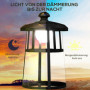 Trädgårdslampa Solcellsdriven, 6000K, 30 lm, H. 122 cm, Svart