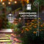 Trädgårdslampa Solcellsdriven, 6000K, 30 lm, H. 122 cm, Svart