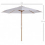 Parasoll 250 x 240 Bambu Beige