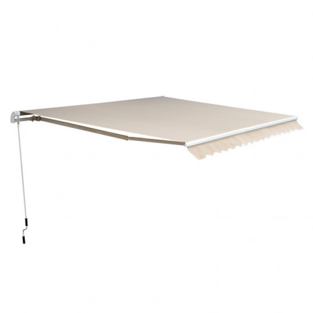 Justerbar Markis 4,5 x 3 m med Vev Beige