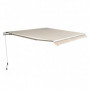 Justerbar Markis 4,5 x 3 m med Vev Beige