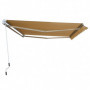 Justerbar Markis 4,5 x 3 m med Vev Beige