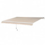 Justerbar Markis 4,5 x 3 m med Vev Beige