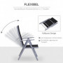 Utegrupp 7 Delar Bord med 6 Stolar Aluminium Svart - Silver
