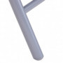 Utegrupp 7 Delar Bord med 6 Stolar Aluminium Svart - Silver