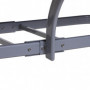Utegrupp 7 Delar Bord med 6 Stolar Aluminium Svart - Silver