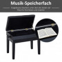Pianopall Höjdjusterbar med Förvaring Knäppt Läder 54,5 x 33 x 48-5...