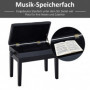 Pianopall Höjdjusterbar med Förvaring Knäppt Läder 54,5 x 33 x 48-58 cm