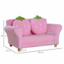 Barnsoffa 2-sits Jordgubb Form Rosa 90 x 53 x 48 cm