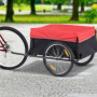 Lastvagn för Cykel 40 kg med överdrag Svart - Röd