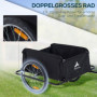 Cykel- och Lastvagn 40 kg 140 x 88 x 60 cm Svart