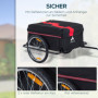 Cykel- och Lastvagn 40 kg 140 x 88 x 60 cm Svart