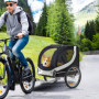 Cykelvagn till Hund 20 kg Universalkoppling Metall Vit Svart