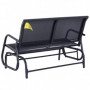 Trädgård Gungbänk 2-sits 120 x 70 x 85 cm, Svart