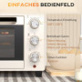 Miniugn 21 L 100°C-230°C  1400W pizzaugn Kräm