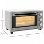 Miniugn 21 L 100°C-230°C  1400W Pizzaugn Silver