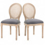 Matstol 2 st Vintage Rotting Look Grå