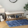 Sittbänk med hylla Vintage Stil 115 x 40 x 48 cm Krämvit
