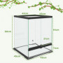 Reptil Låda Terrarium Vivarium Glashus 45 x 45 x 60 cm