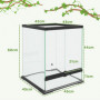 Reptil Låda Terrarium Vivarium Glashus 45 x 45 x 60 cm