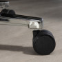 Ergonomisk Kontorsstol XL med Fotstöd Läder Ljusgrå/Svart 120 kg Belasrning