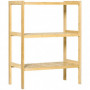 Bambu Hylla 3 Nivåer 62 x 33 x 80 cm Natur