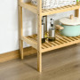 Bambu Hylla 3 Nivåer 62 x 33 x 80 cm Natur
