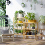 Bambu Hylla 3 Nivåer 62 x 33 x 80 cm Natur