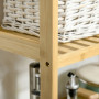 Bambu Hylla 3 Nivåer 62 x 33 x 80 cm Natur