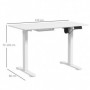 Höj- och Sänkbart Skrivbord med Minne 120 x 60 x 72 - 116 cm Vit
