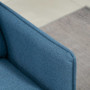 Soffa 2-sits Retro Design Mörkblå Linne-Look