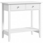 Konsolbord med 2 Lådor Vit 80 x 40 x 75 cm Vit