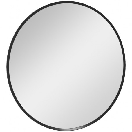 Rund Väggspegel Ø61 cm Svart Metallram