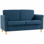 Bekväm Soffa 2-sits 141 x 70 x 78 cm Modern Blå Linne