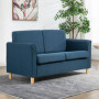 Bekväm Soffa 2-sits 141 x 70 x 78 cm Modern Blå Linne