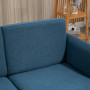Bekväm Soffa 2-sits 141 x 70 x 78 cm Modern Blå Linne