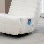 Avslappningsfåtölj Teddy Offwhite med Justerbar Fotstöd, Gung- och 360° Rotation