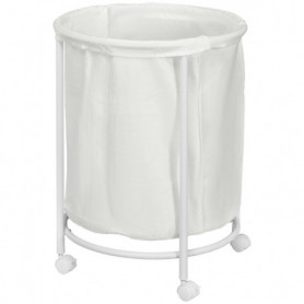 Rullbar Tvättkorg 100 L Ø50 x 68 cm Offwhite