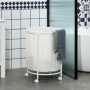 Rullbar Tvättkorg 100 L Ø50 x 68 cm Offwhite